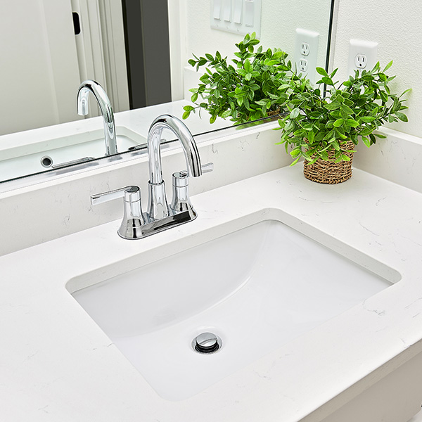 A modern style new sink in the bathroom