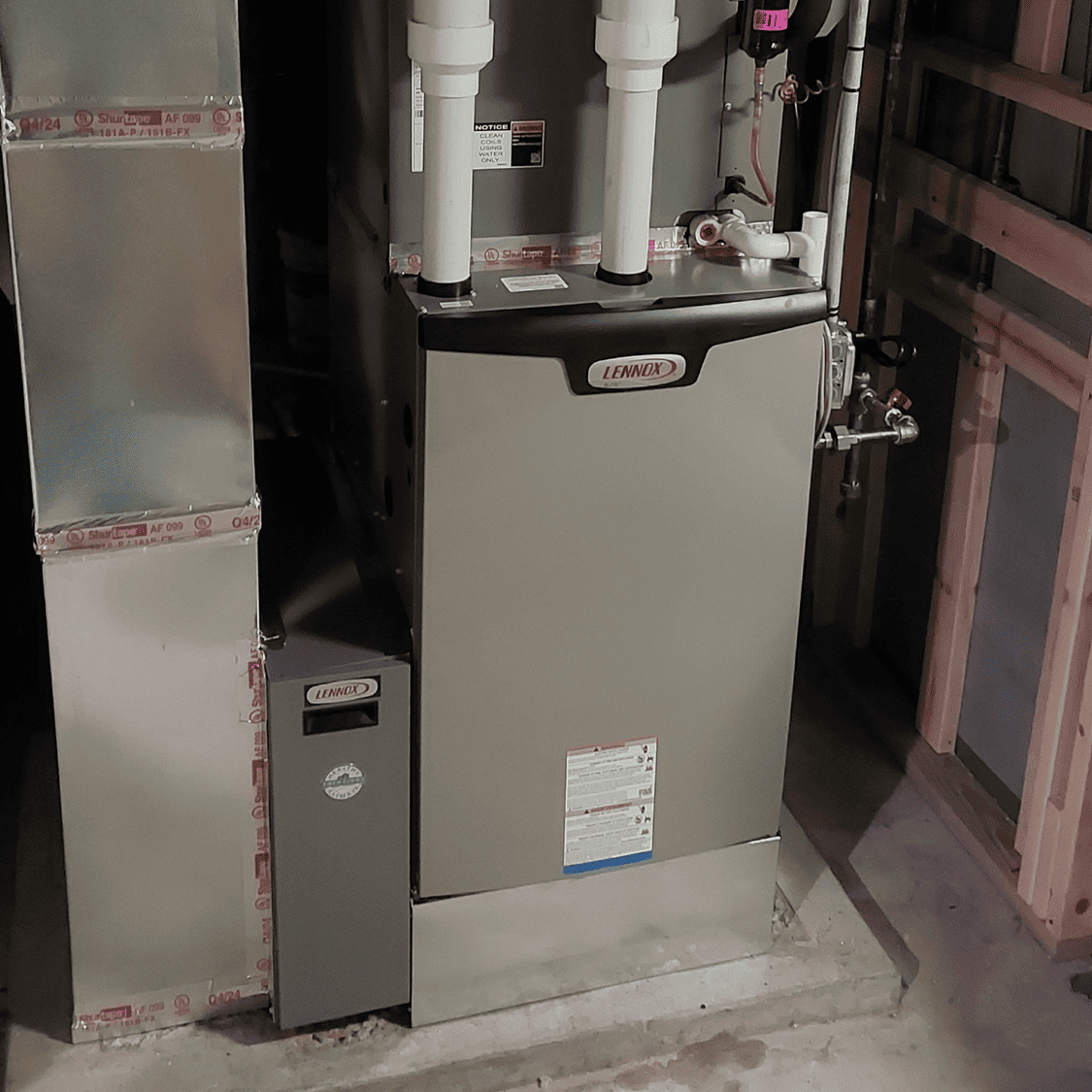 Newly installed furnace